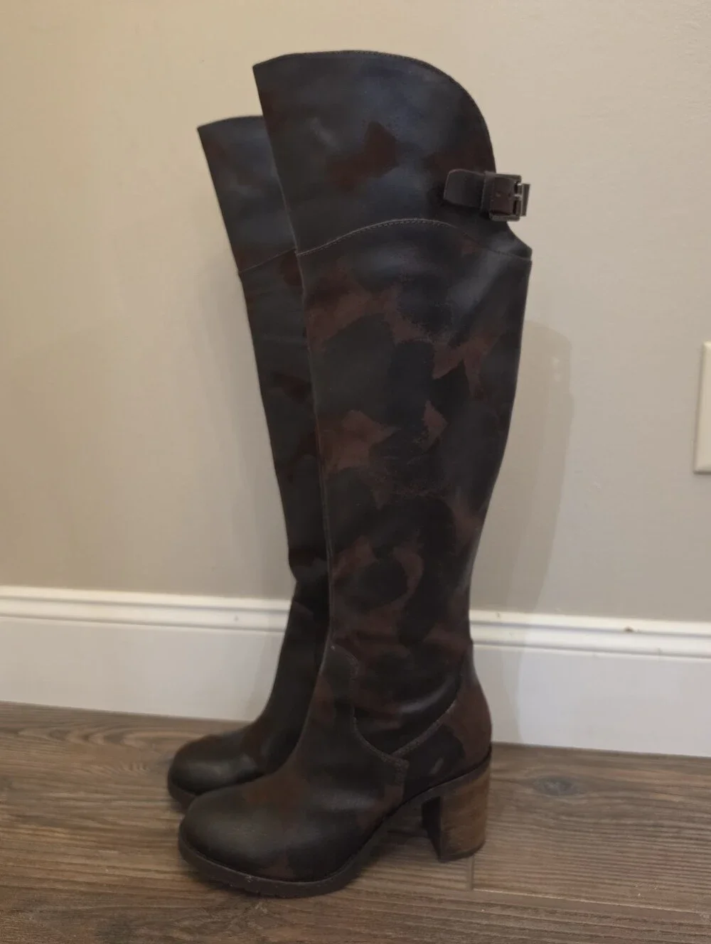 Donald J Pliner Women's Taria Over-the-Knee Boot Distressed Leather Womens 10